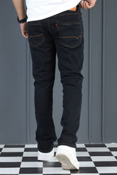 Studio Style Slim Fit Turbo Jeans In Blacked Blue
